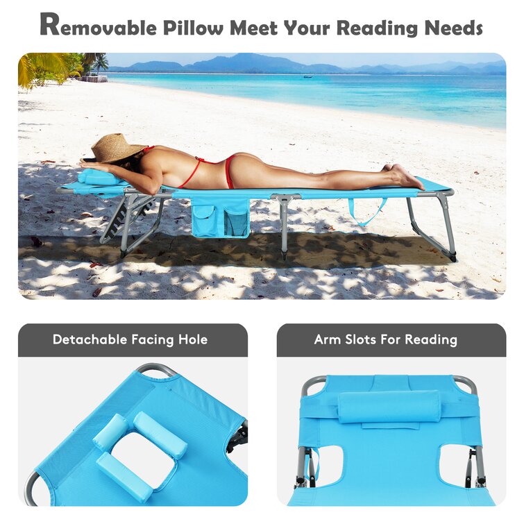 Face down beach online chaise lounge